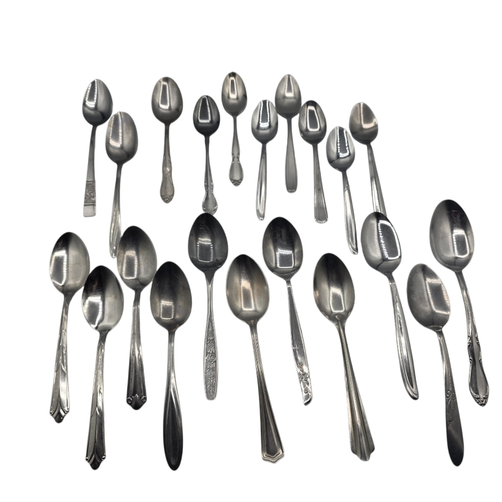 Stainless Spoons 13 Serving Large 8 Small Soup Silver Misc Set Serverware Dinner